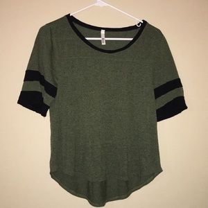 Olive green shirt!